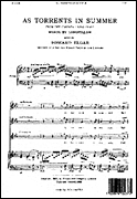 As Torrents in Summer SSA choral sheet music cover